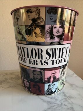 Taylor Swift The Eras Tour Movie Popcorn Bucket Pink Tin AMC Exclusive